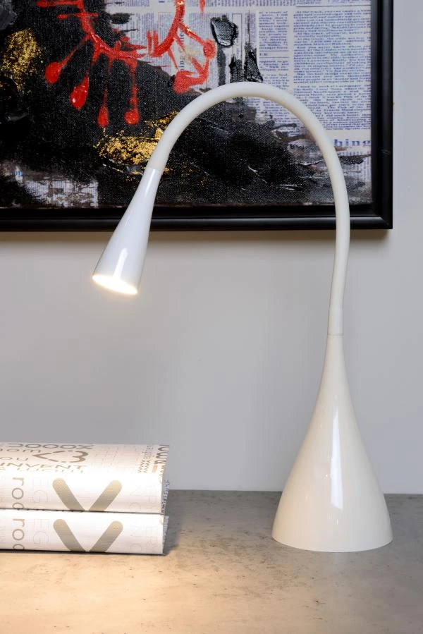 Lucide ZOZY - Lampe de bureau - LED Dim. - 1x4W 3000K - Blanc - ambiance 1